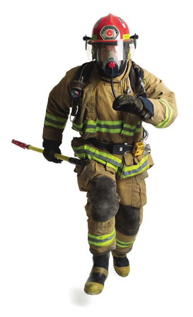 Running firefighter