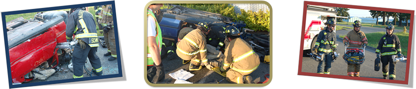 Firefighters training for vehicle extrication